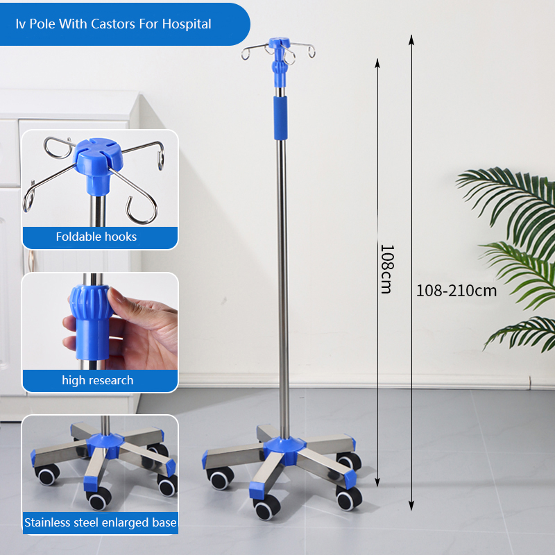 iv pole with wheels