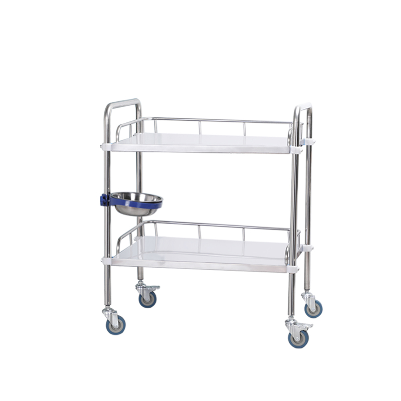 ZP-S01 Medical Stainless Steel Hospital Cart Trolley