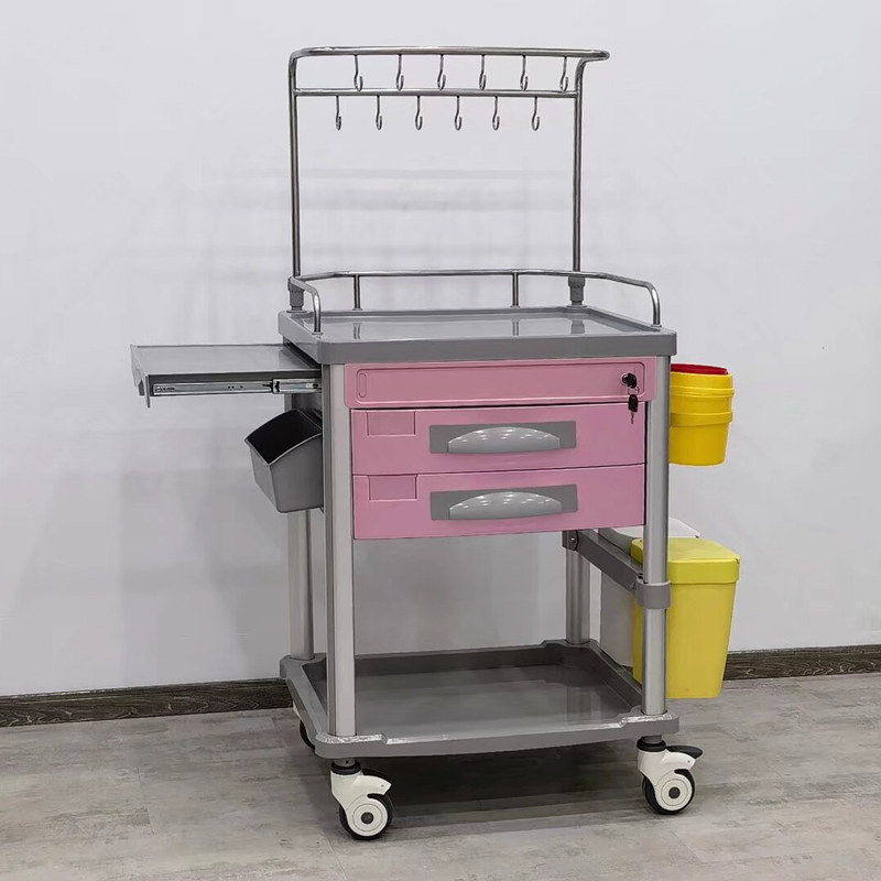 ZP-J2508 ABS Medical Infusion Treatment Medicine Trolley Clinic Equipment Trolley