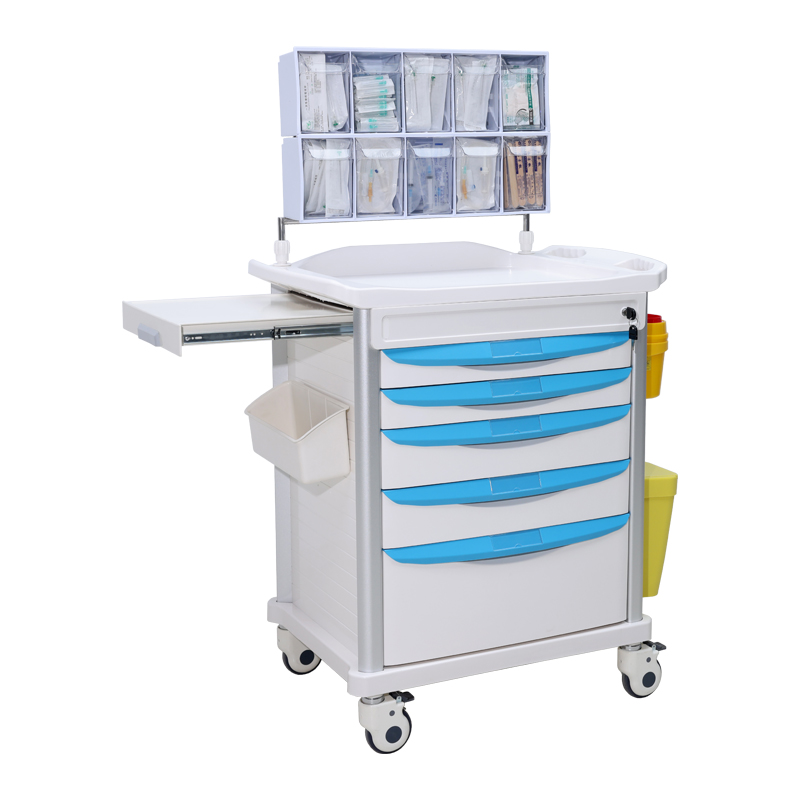 ZP76029 Hospital Clinic ABS Plastic Medical Emergency  Crash Cart Anesthesia Trolley